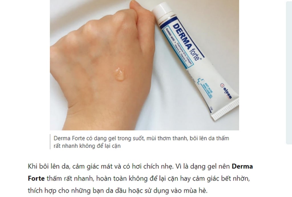 Kem trị mụn Derma Forte