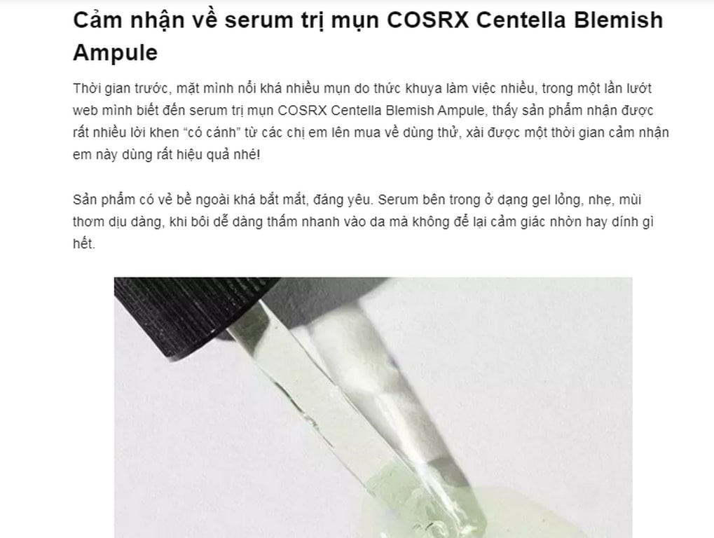 Serum COSRX Centella Blemish Ampule